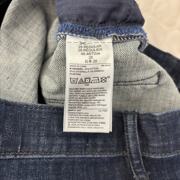 GAP High-Rise Skinny Jeans Sz 28 Slim Leg Dark Wash 2010s Stretch Denim - Picture 8 of 8